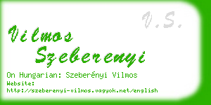 vilmos szeberenyi business card