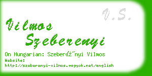 vilmos szeberenyi business card